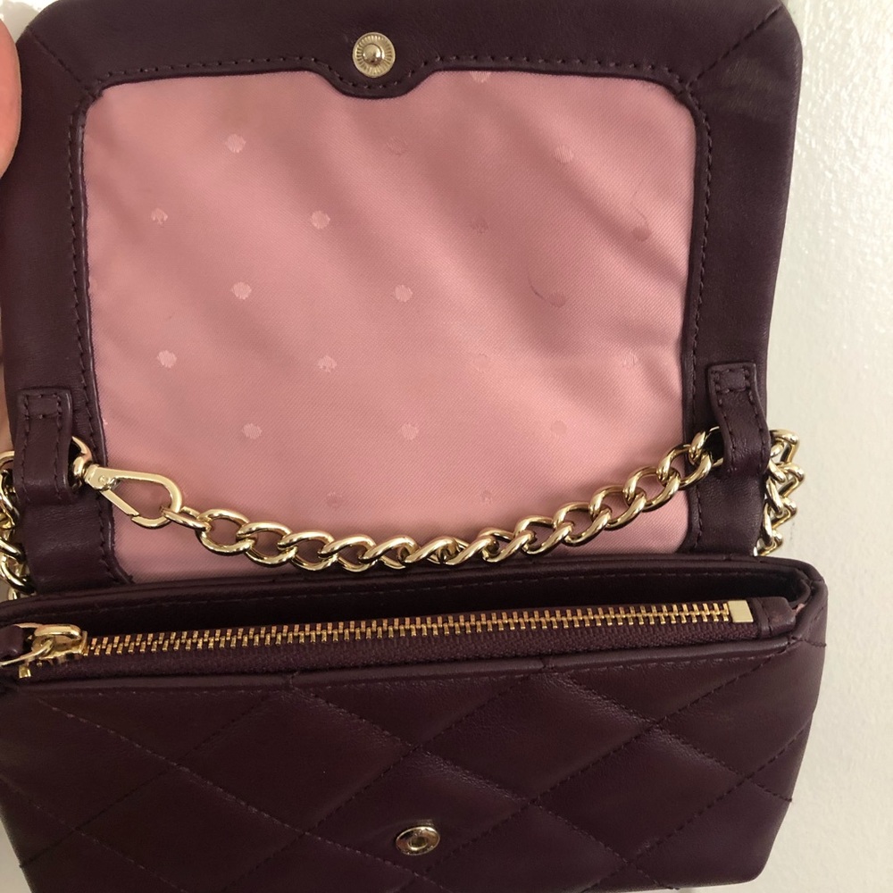 Maroon Kate spade quilted crossbody / waist bag - Picture 7 of 8